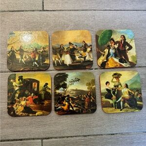 Vintage Coasters French Street Scenes Stunning Goya Paintings from Spain
